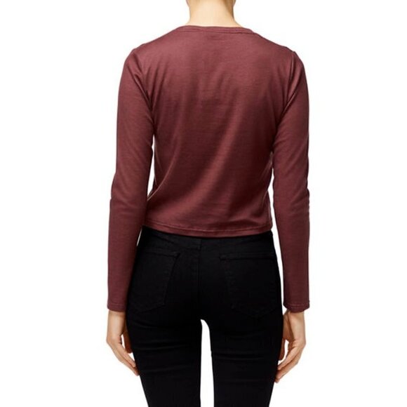 J Brand Women's Carolina Knit Long-sleeve Crop Tee Top Blair Size XS JB002253 - Picture 5 of 11
